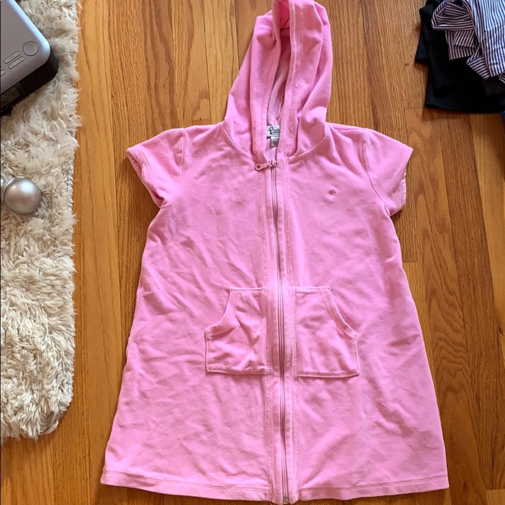 Pink Hoodie Coverup